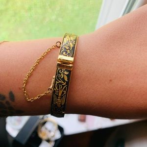 Damascene bracelet and earring set